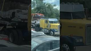 Big rig loaded with crushed cars! 79,400lbs #junkyard #semi #carcrushers