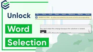 [4 Ways] Selection is Locked in Word? How to Unlock Selection in Word [Updated] 2024