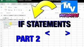 How-to use IF statements in Excel with greater than and less than symbols - Part 2