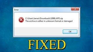 How To Fix Archive Winrar Unknown  Format Or Damaged Error 2018