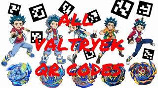 ALL VALTRYEK QR CODE || Beyblade Burst App