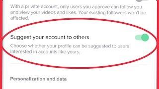 TikTok || What is Suggest your account to others Option