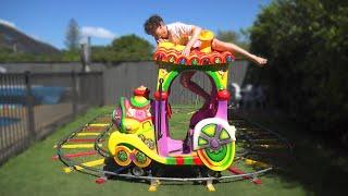 I bought an old carnival ride for my yard