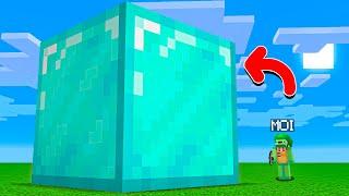 Je dois finir Minecraft mais les blocs sont GÉANT..