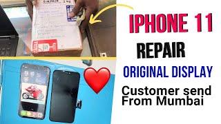 iPhone 11 Repair Original Display Customer Send From Mumbai BSAS Mobile Service ️ Hindi Video