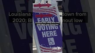 Louisiana early voting down from 2020; Black voter turnout low