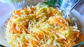 Салат из капусты как в столовой ! Быстро и вкусно ! Сочный капустный салат.