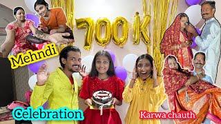 Karwa Chauth | 700K celebration | Diwali ki safai | aman dancer real