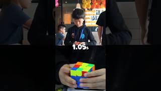 1 Second RUBIK’S CUBE Solve by Yiheng Wang! Unofficial Word Record