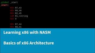 Learning x86 With NASM - Basics of x86 Architecture