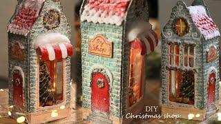 DIY Christmas Snow globe | Christmas shop made of cardboard with your own hands