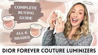 DIOR FOREVER Couture Luminizer Highlighters | ALL 6 SHADES | review, swatches, & comparisons