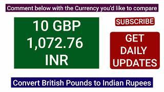 British Pound to Indian Rupee Currency Exchange Rates Today 13 December 2024