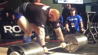 Hafthor Bjornsson 501kg/1105lbs Elephant Bar Deadlift Attempt