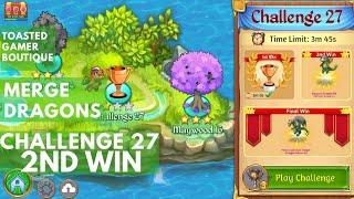 Merge Dragons Challenge 27 Gameplay 2nd Win Get Gargoyle Dragon Kid Walkthrough