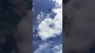 Helicopters Flying in a Formation Really Low! #shorts @3 Minutes of Aviation