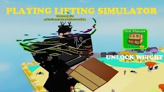 Playing Lifting Simulator Unlock Weight|Roblox Lifting Simulator