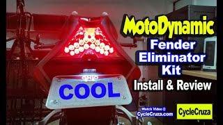 Goodbye UGLY Fender | MotoDynamic Fender Eliminator Kit & Tail Light Install Aprilia Tuono