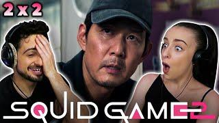 HE'S GOING BACK TO THE GAMES!! *SQUID GAME* 2x2 REACTION! | Halloween Party