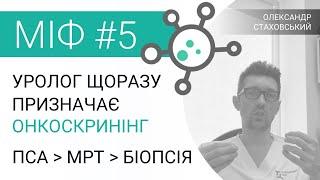 Рак простати: Міф № 5 - Уролог щоразу призначатиме скринінг раку простати (ПСА, МРТ, Біопсія)