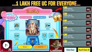  1,00000 Lakh Free UC For Everyone | 3 New Free UC Event Get Free UC | PUBGM