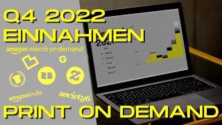 Print On Demand Einnahmen Q4 2022 | Tier 4000