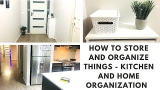 How to store and organize things near where you use them | Kitchen and home organization ideas