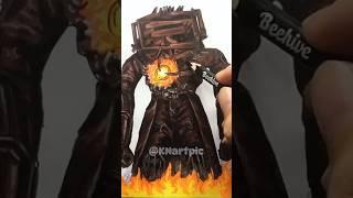 Titan tv man infected drawing/skibidi toilet 77 full eps #skibiditoiletdrawing #สอนวาด #shorts