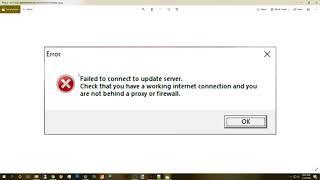 วิธีแก้ failed to connect to update server