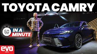 The All-New 2025 Toyota Camry Launched at ₹48 Lakh | Walkaround in a minute | @evoIndia