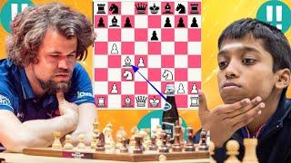 Magnus Carlsen vs Rameshbabu Pragganandhaa chess game 23