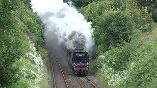 34067 Tangmere Hurries past Settle Junction with the Waverley 7/7/24.