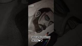 Virat Kohli realistic sketch  CHARCOAL PORTRAIT  part-1 APE•X! #shorts #viratkohli #art