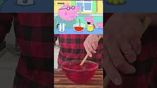 Hop On Peppa's Strawberry Surprise Jello Joyride! #shorts #peppa #jello #strawberry