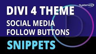 Divi 4 Social Media Follow Buttons 