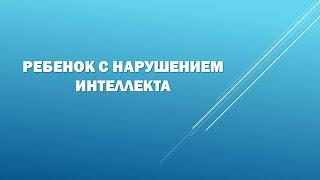 Дети с особенностями  развития. Ребёнок с нарушением интеллекта.