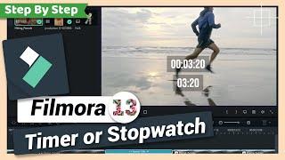 How to add Timer or Stopwatch or Timestamp on Video | Filmora Tutorial