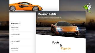 GSAP Scroll Animated Website | Mclaren 570S Prototype Landing Page Design