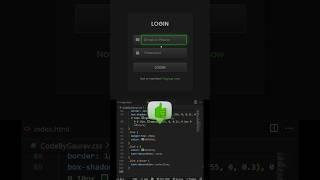  Glowing Login Form Inputs using HTML & CSS  #webdevelopment #coding #htmlcss #shorts