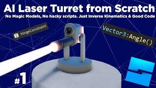 How to make an AI LASER TURRET in Roblox Studio #1 - Turret Setup and Kinematics