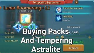 Lords Mobile ~ Buying Packs And Tempering Astralite