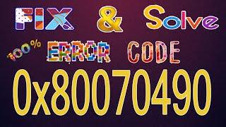 How to Fix windows Error Code 0x80070490 in Windows 7/8.1/10 (2020 best method)3 best solution