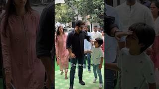 #JrNTR with Laksmi Pranathi and their sons Abhay, Bhargav at #NTRNeel Launch Ceremony | Gulte.com