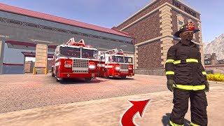 NEW FIRE STATION! | 4 STALL ENGINE BAYS | MULTIPLAYER | FLASHING LIGHTS