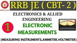 ELECTRONIC MEASUREMENTS (MEASURING INSTRUMENTS, AMMETER, VOLTMETER) FOR RRB JE ELECTRONICS GROUP