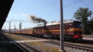 Kolomna Co-Co diesel TEP70 0204 at Riga.