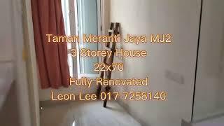 Taman Meranti Jaya MJ2 Land size: 22x70 3 Storey House Fully Renovated