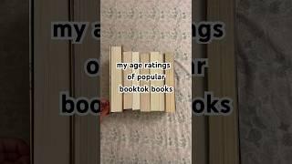 age ratings of popular booktok books #reading #bookish #books #shorts