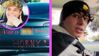 honk if you're h0rny *PRANK* on my boyfriend | Nicky and Pierre #NiPi