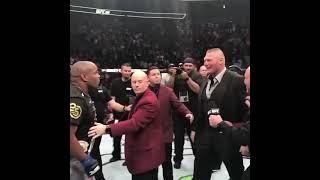 Daniel Cormier and Brock Lesnar conversation got heated after UFC match in octagon #ufc #mma #dcmma